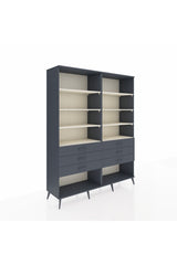 Hyperion Gardrop 8 Raflı 6 Çekmeceli  176x44x221 Antrasit-Aytaşı/Antrasit