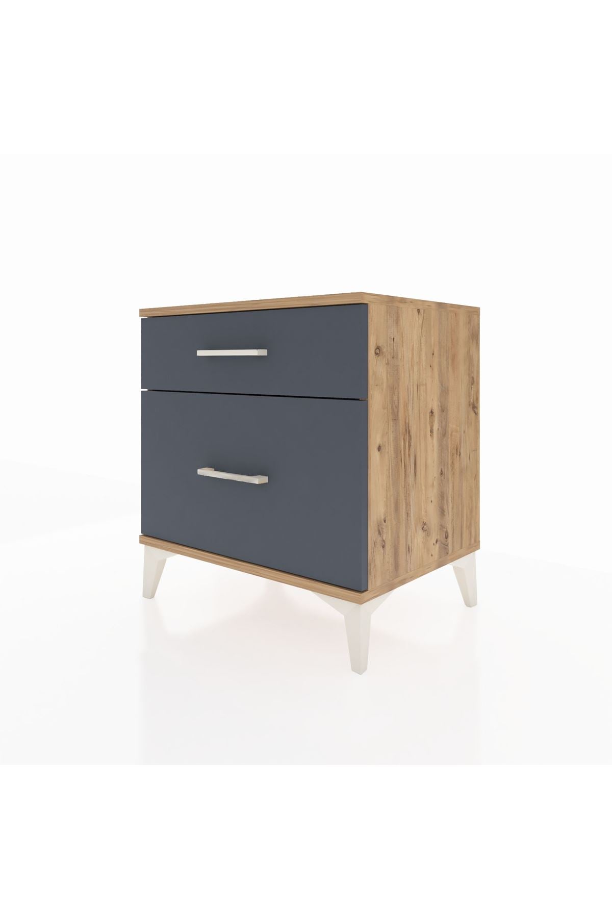 Hyperion Komodin 2 Çekmeceli 60x44x64 Çam-Antrasit
