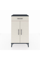 Hyperion Komodin 2 Raflı Tek Çekmeceli 2 Kapaklı 60x44x106 Antrasit-Aytaşı
