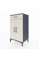 Hyperion Komodin 2 Raflı Tek Çekmeceli 2 Kapaklı 60x44x106 Antrasit-Aytaşı