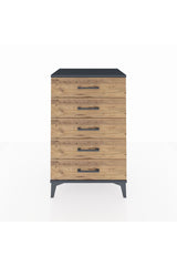 Hyperion Komodin 5 Çekmeceli 60x44x96 Antrasit-Çam