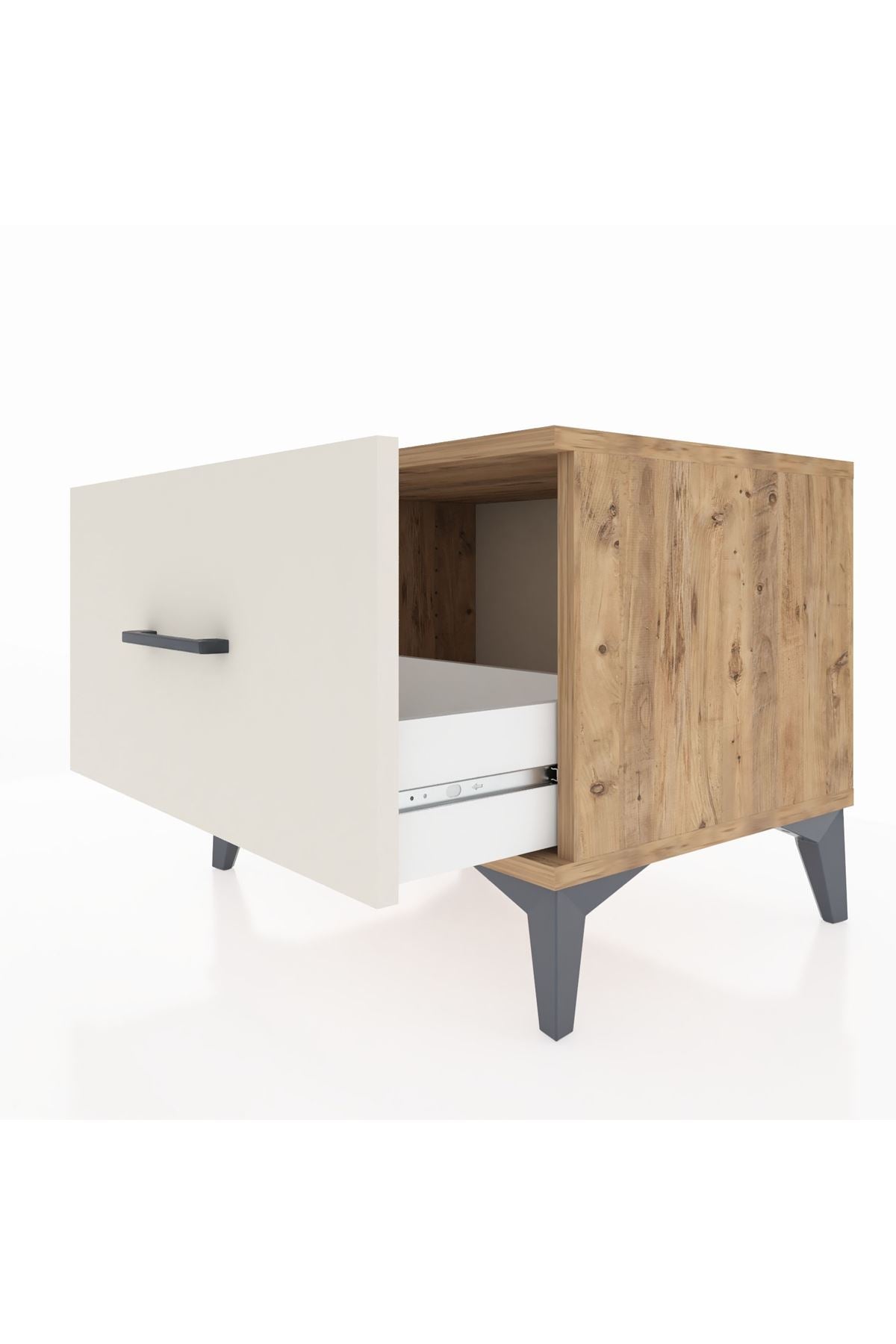 Hyperion Komodin Tek Çekmeceli 60x44x48 Çam-Aytaşı