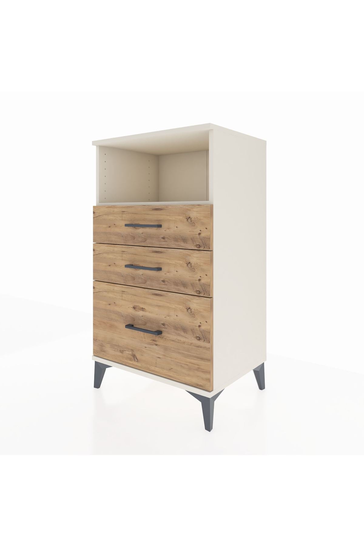 Hyperion Komodin Tek Raflı 3 Çekmeceli 60x44x106 Aytaşı-Çam