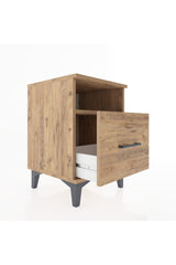 Hyperion Komodin Tek Raflı Tek Çekmeceli 44x44x64 Çam-Çam