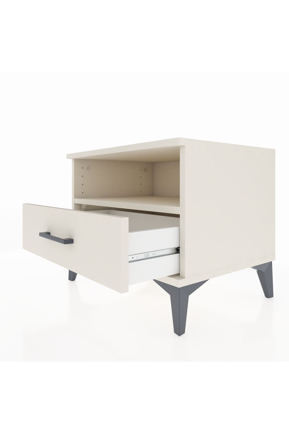 Hyperion Komodin Tek Raflı Tek Çekmeceli 60x44x48 Aytaşı-Aytaşı
