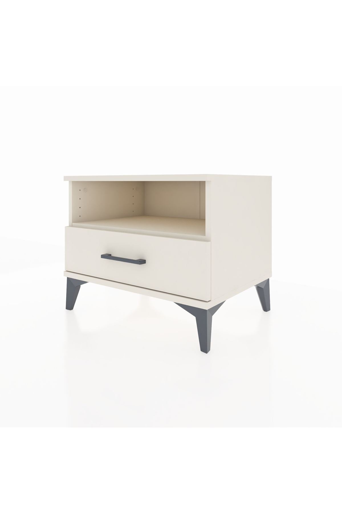 Hyperion Komodin Tek Raflı Tek Çekmeceli 60x44x48 Aytaşı-Aytaşı