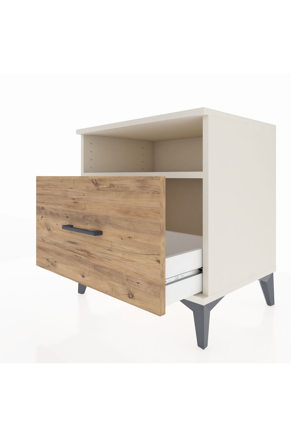 Hyperion Komodin Tek Raflı Tek Çekmeceli 60x44x64 Aytaşı-Çam