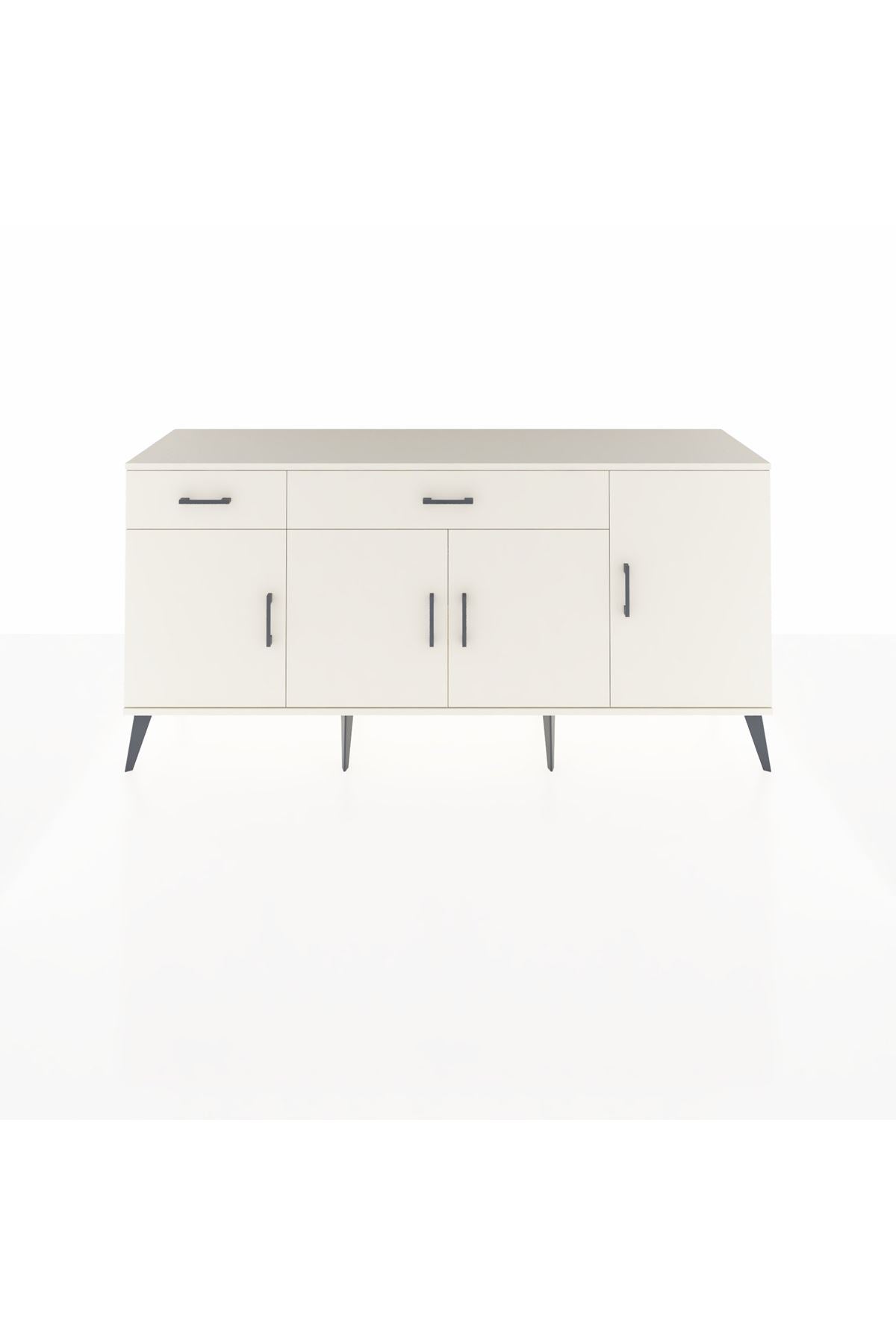 Hyperion Konsol 5 Raflı 2 Çekmeceli 4 Kapaklı 176x44x83 Aytaşı-Aytaşı