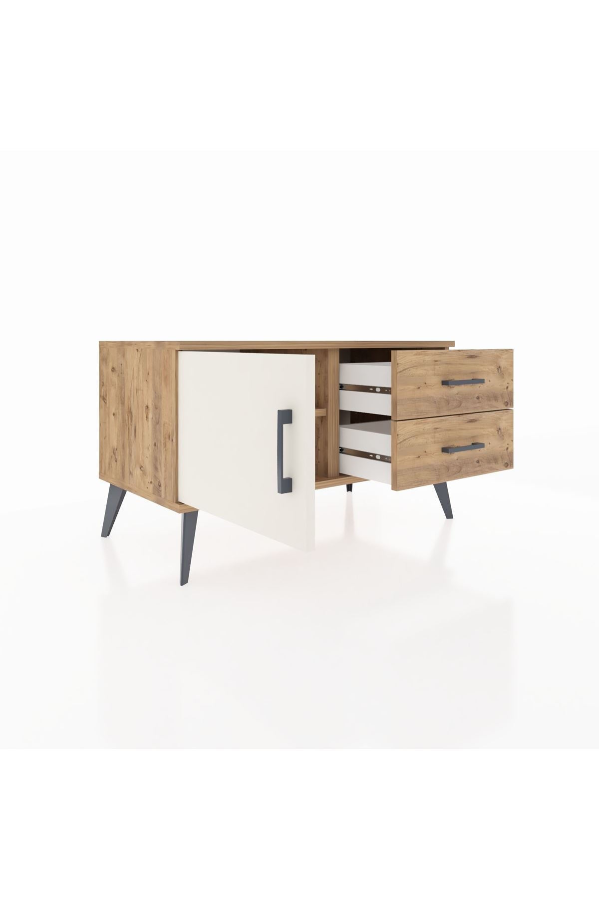 Hyperion Şifonyer Tek Raflı 2 Çekmeceli Tek Kapaklı  88x44x48 Çam-Aytaşı/Çam